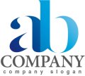 a・b・シンプル・アルファベット・グラデーション・ロゴ・マークデザイン2642