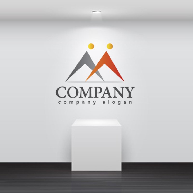 画像2: M・人・上昇・グラデーション・アルファベット・ロゴ・マークデザイン2645 (2)