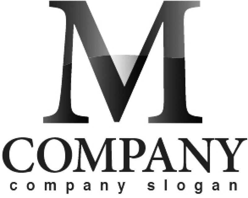 画像4: M・シンプル・波・グラデーション・アルファベット・ロゴ・マークデザイン2650 (4)