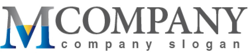 画像5: M・シンプル・波・グラデーション・アルファベット・ロゴ・マークデザイン2650 (5)