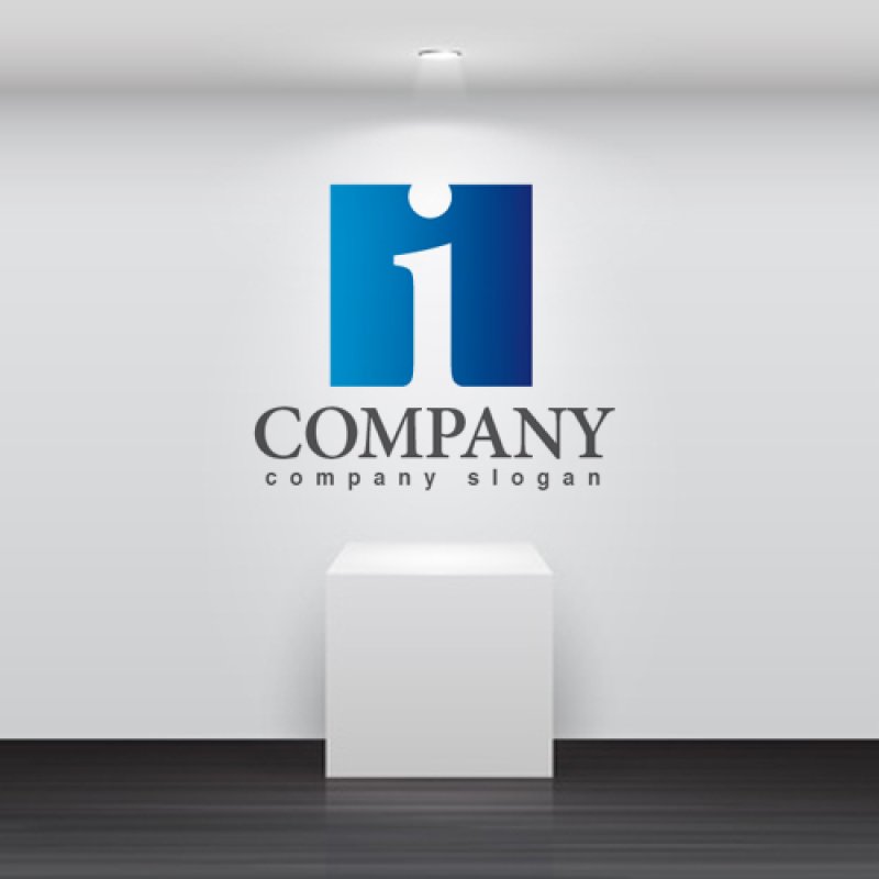 画像2: i・四角・シンプル・アルファベット・グラデーション・ロゴ・マークデザイン2681 (2)