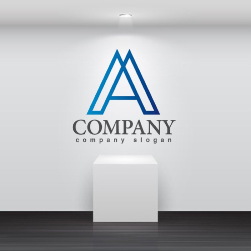 画像2: A・三角・山・線・アルファベット・グラデーション・ロゴ・マークデザイン2709 (2)