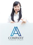 画像3: A・三角・山・線・アルファベット・グラデーション・ロゴ・マークデザイン2709 (3)