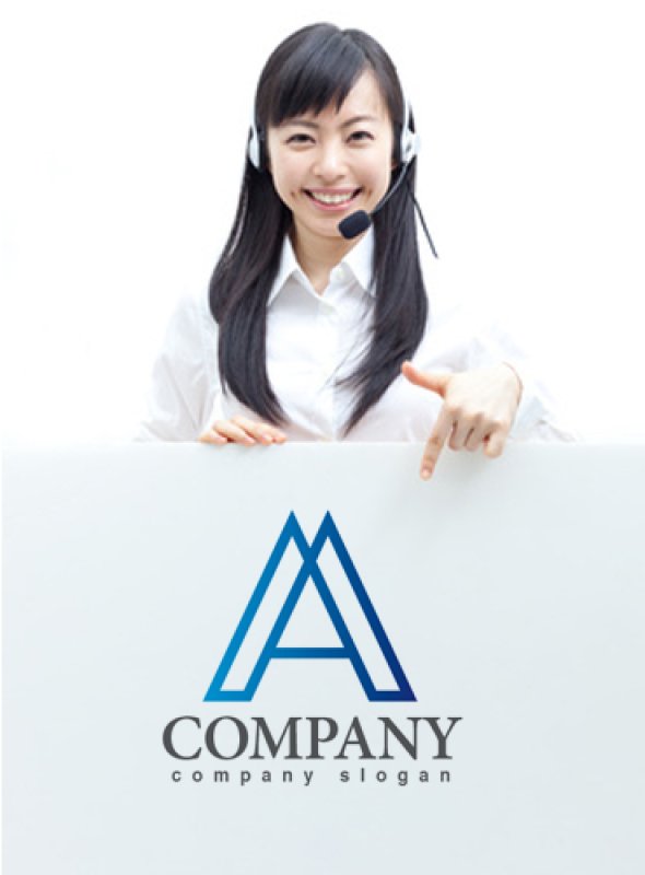 画像3: A・三角・山・線・アルファベット・グラデーション・ロゴ・マークデザイン2709 (3)