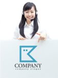 画像3: K・線・シンプル・家・顔・アルファベット・ロゴ・マークデザイン2725 (3)