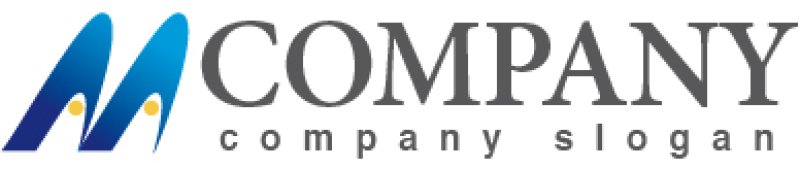 画像5: M・曲線・アルファベット・グラデーション・ロゴ・マークデザイン2738 (5)