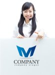 画像3: M・拡大・アルファベット・グラデーション・ロゴ・マークデザイン2743 (3)