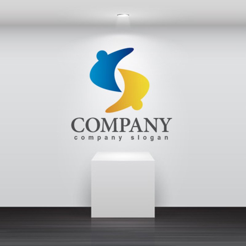 画像2: S・曲線・人・対照・グラデーション・アルファベット・ロゴ・マークデザイン2745 (2)