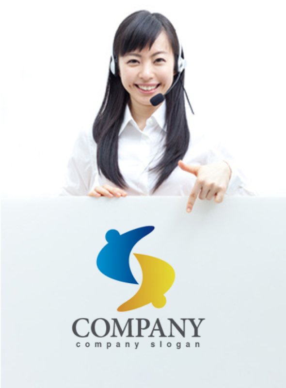 画像3: S・曲線・人・対照・グラデーション・アルファベット・ロゴ・マークデザイン2745 (3)