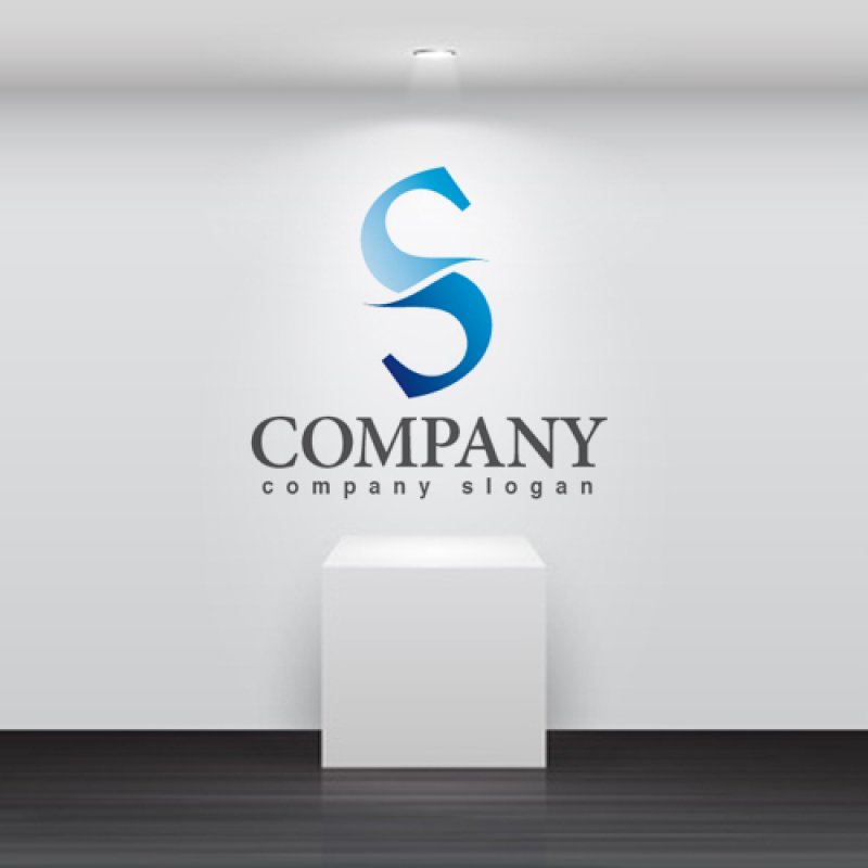 画像2: S・曲線・対照・アルファベット・グラデーション・ロゴ・マークデザイン2748 (2)