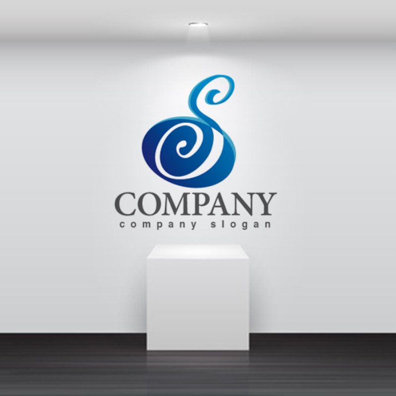 画像2: S・曲線・渦・楕円・アルファベット・グラデーション・ロゴ・マークデザイン2754 (2)