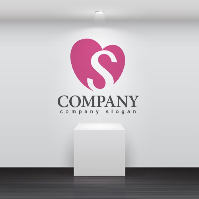 画像2: S・ハート・アルファベット・ロゴ・マークデザイン2755 (2)