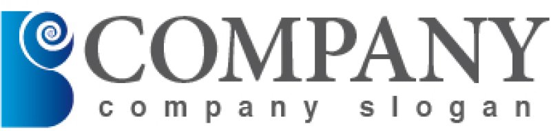 画像5: B・渦・貝・アルファベット・グラデーション・ロゴ・マークデザイン2771 (5)