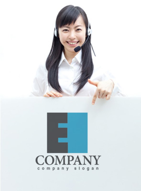 画像3: E・四角・コンセント・シンプル・アルファベット・ロゴ・マークデザイン2782 (3)