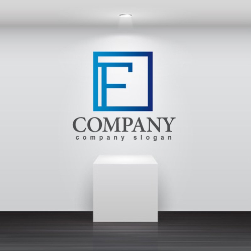 画像2: F・四角・枠・アルファベット・グラデーション・ロゴ・マークデザイン2784 (2)