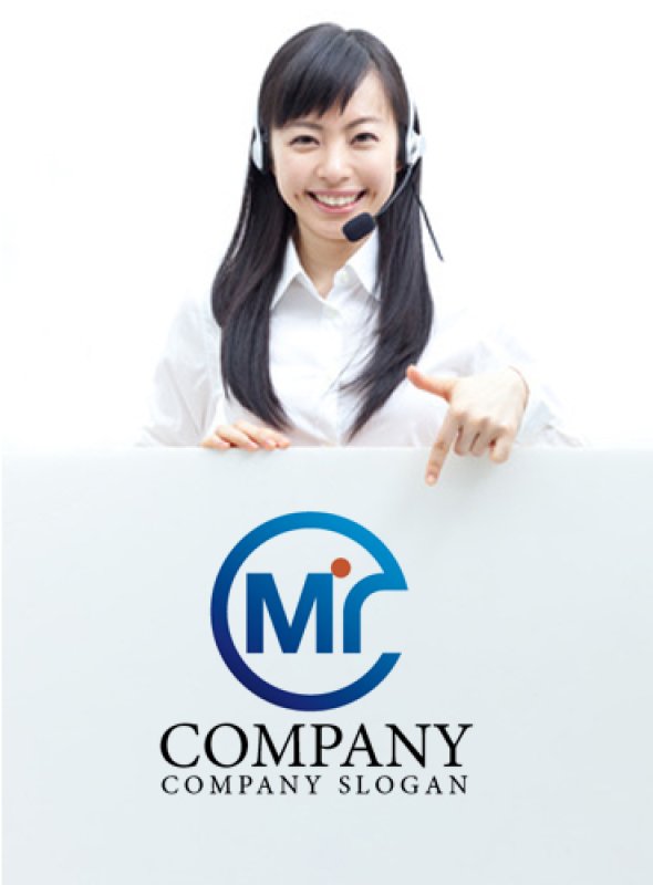 画像3: m・r・輪・i・アルファベット・グラデーション・ロゴ・マークデザイン2790 (3)