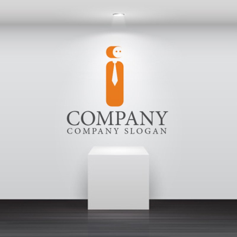 画像2: i・人・ネクタイ・インフォメーション・アルファベット・ロゴ・マークデザイン2800 (2)