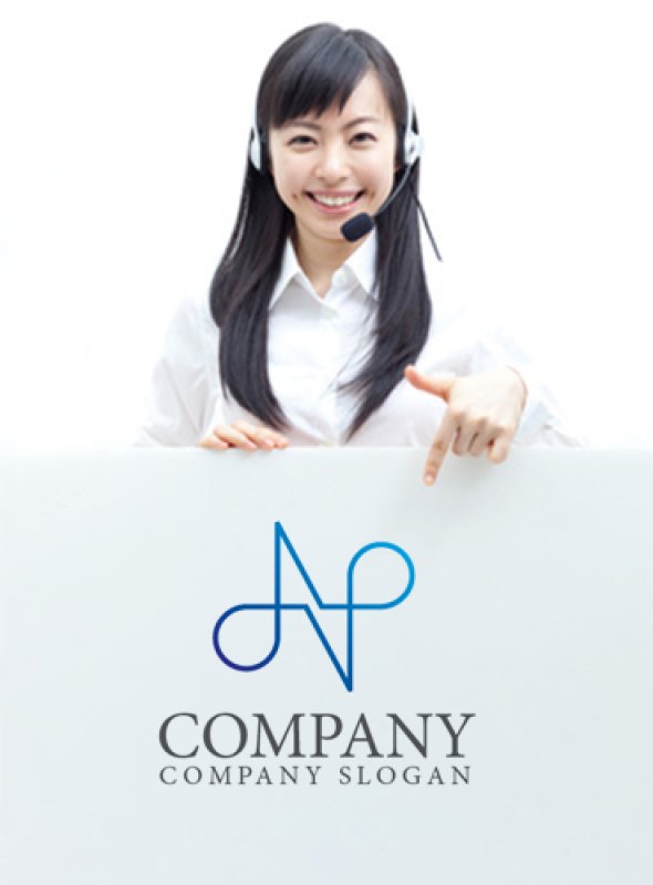 画像3: N・P・線・アルファベット・グラデーション・ロゴ・マークデザイン2805 (3)