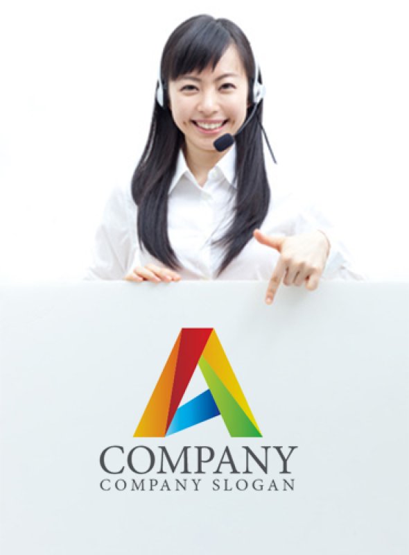 画像3: A・虹色・線・グラデーション・アルファベット・ロゴ・マークデザイン2813 (3)