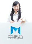 画像3: M・三角・水晶・アルファベット・ロゴ・マークデザイン2816 (3)