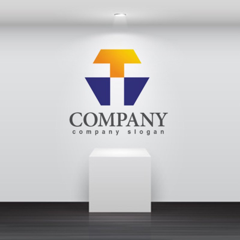 画像2: T・六角形・ボルト・アルファベット・ロゴ・マークデザイン2833 (2)