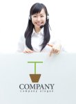 画像3: T・植木・鉢・アルファベット・ロゴ・マークデザイン2869 (3)