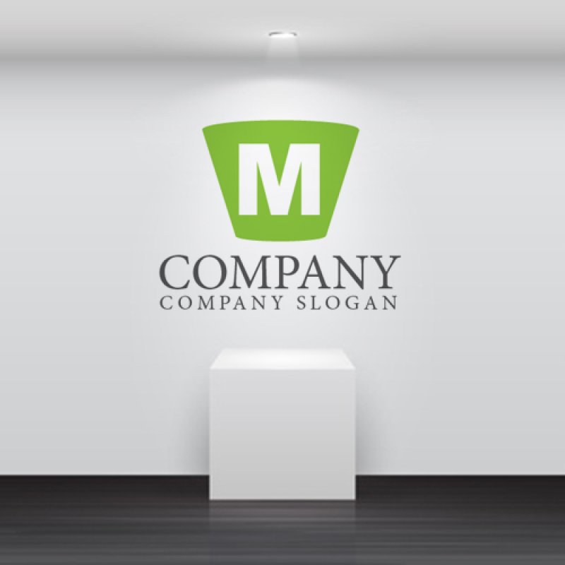 画像2: M・鉢・アルファベット・ロゴ・マークデザイン2883 (2)