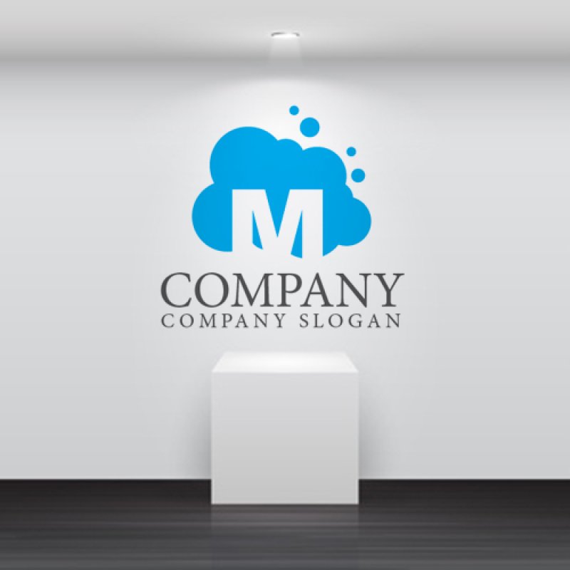 画像2: M・雲・クラウド・アルファベット・ロゴ・マークデザイン2884 (2)