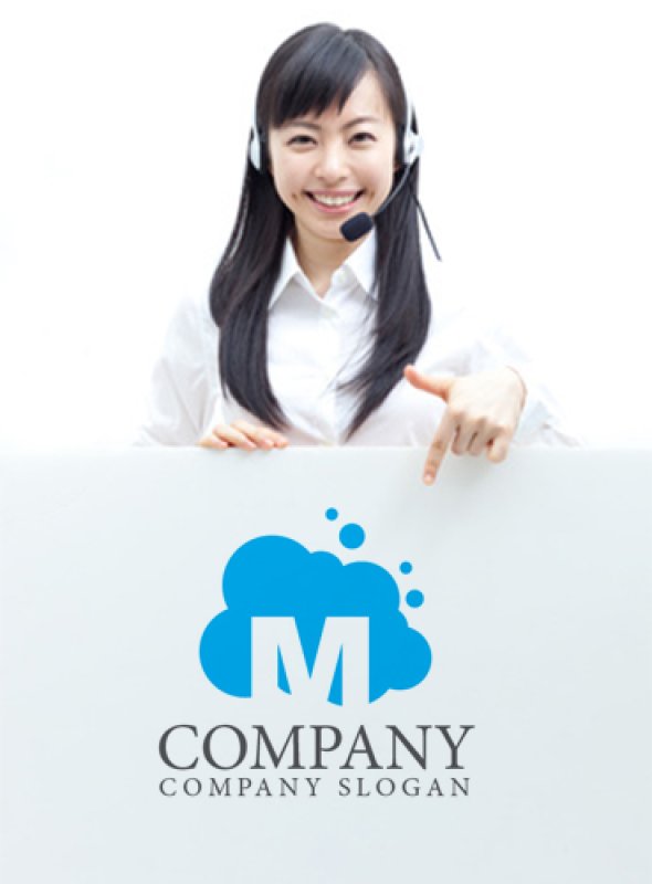 画像3: M・雲・クラウド・アルファベット・ロゴ・マークデザイン2884 (3)