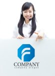 画像3: F・八角形・曲線・アルファベット・グラデーション・ロゴ・マークデザイン2915 (3)