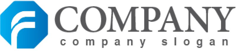 画像5: F・八角形・曲線・アルファベット・グラデーション・ロゴ・マークデザイン2915 (5)