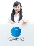 画像3: F・八角形・点・アルファベット・グラデーション・ロゴ・マークデザイン2917 (3)