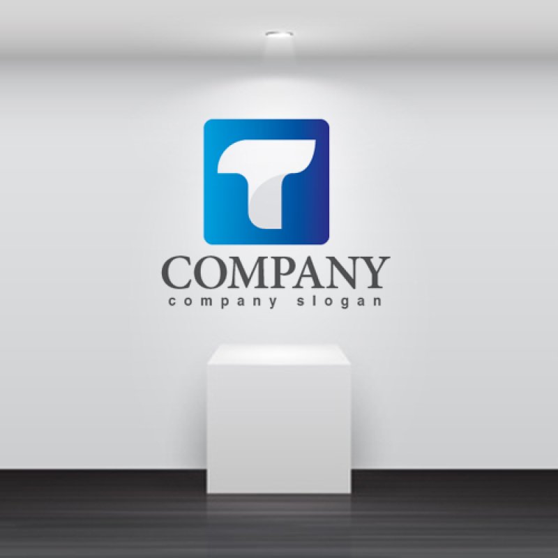 画像2: T・四角・アルファベット・グラデーション・ロゴ・マークデザイン2922 (2)