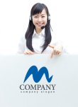 画像3: M・曲線・山・アルファベット・ロゴ・マークデザイン2924 (3)