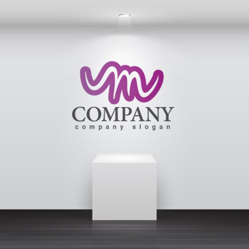 画像2: m・曲線・アルファベット・ロゴ・マークデザイン2925 (2)