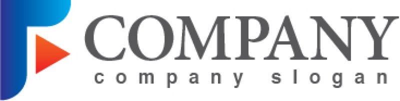 画像5: F・三角・play・アルファベット・グラデーション・ロゴ・マークデザイン2945 (5)