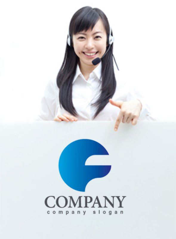 画像3: F・輪・膨張・アルファベット・グラデーション・ロゴ・マークデザイン2946 (3)