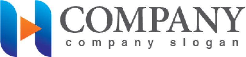 画像5: H・三角・play・アルファベット・グラデーション・ロゴ・マークデザイン2950 (5)