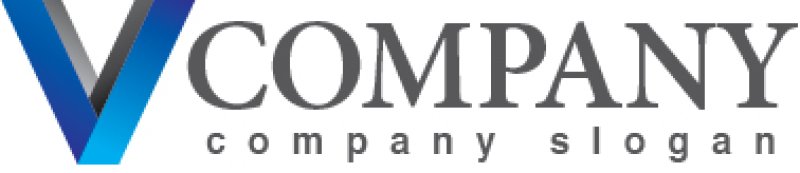 画像5: V・シンプル・アルファベット・グラデーション・ロゴ・マークデザイン2955 (5)