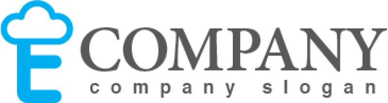 画像5: E・雲・cloud・シンプル・アルファベット・ロゴ・マークデザイン2966 (5)
