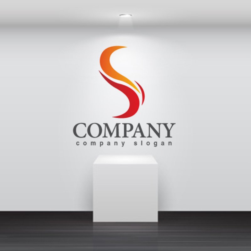 画像2: S・曲線・炎・グラデーション・アルファベット・ロゴ・マークデザイン2974 (2)