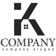 画像4: K・家・窓・アルファベット・ロゴ・マークデザイン2986