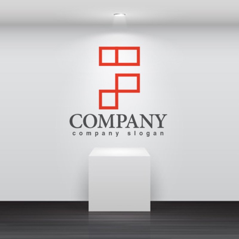 画像2: F・格子・線・窓・アルファベット・ロゴ・マークデザイン2991 (2)