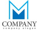 M・線・シンプル・アルファベット・ロゴ・マークデザイン2997