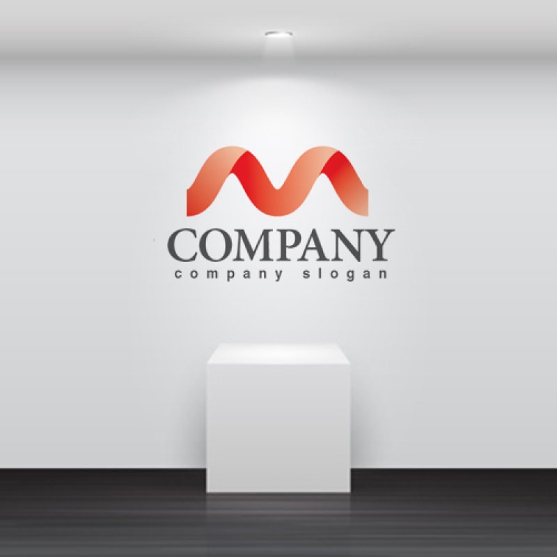 画像2: m・グラデーション・曲線・アルファベット・ロゴ・マークデザイン2998 (2)