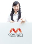 画像3: m・グラデーション・曲線・アルファベット・ロゴ・マークデザイン2998 (3)