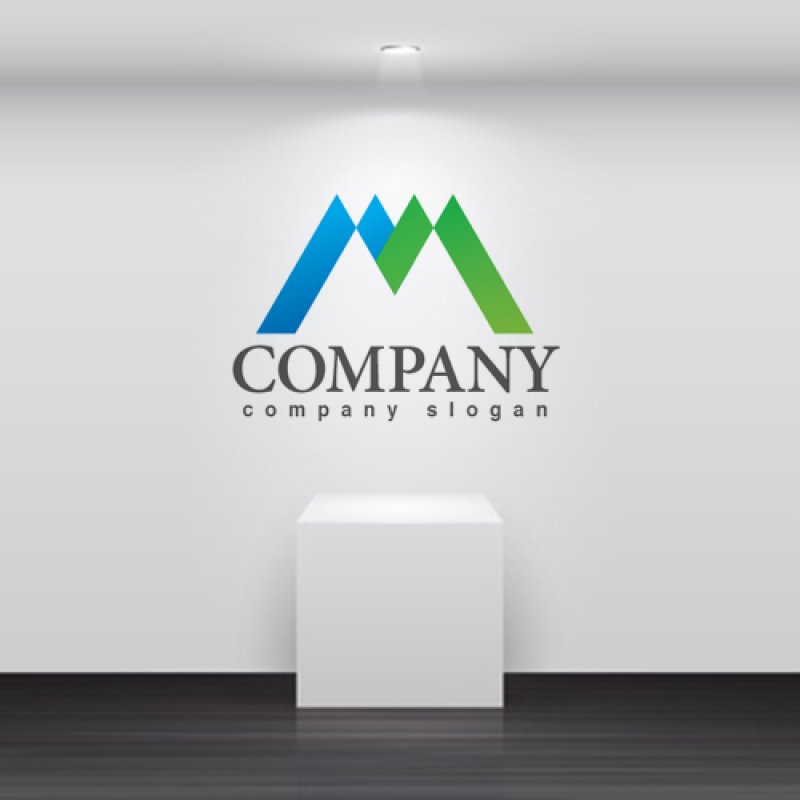 画像2: M・三角・山・アルファベット・ロゴ・マークデザイン3000 (2)