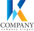 画像1: K・輝き・山・アルファベット・ロゴ・マークデザイン3002 (1)