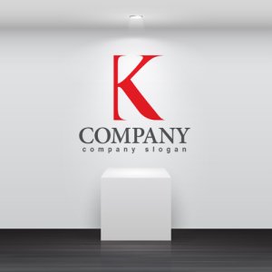 画像2: K・シンプル・曲線・アルファベット・ロゴ・マークデザイン3008