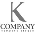 画像4: K・シンプル・曲線・アルファベット・ロゴ・マークデザイン3008